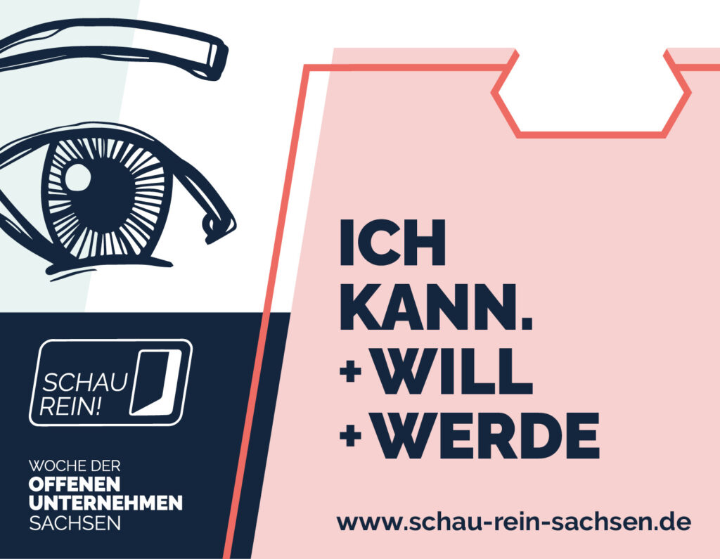 Einladungsmotiv der Woche der offene Unternehmen Sachsen.