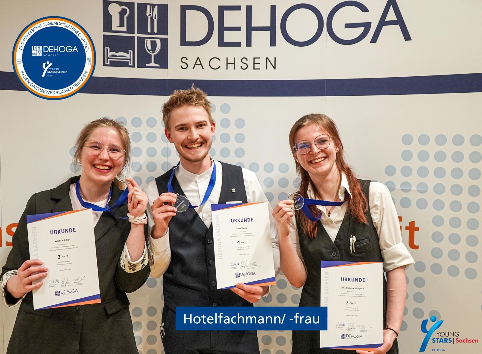 Sieger in der Kategorie „Hotelfachfrau/-mann” bei den Landesmeisterschaften 2026 in Sachsen.